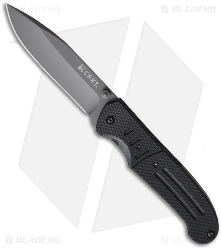 CRKT Ignitor T Spring Assisted Knife w/ Black G10 (3.38" Gray Plain