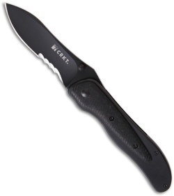 CRKT McGinnis Tactical Notorious OutBurst Knife (3.5" Black Serr) 1168K