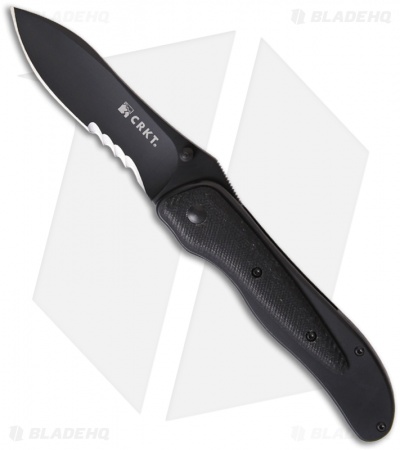 CRKT McGinnis Tactical Notorious OutBurst Knife (3.5" Black Serr) 1168K