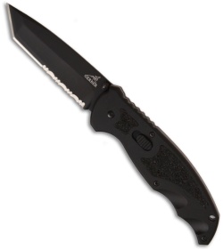 Gerber Answer 3.25 Spring Assisted Tanto Knife (3" Black Serr) 1970