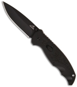 Gerber Answer 3.25 Spring Assisted Drop Point Knife (3" Black Plain) 1971