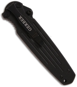 Gerber Covert Spring Assisted Knife Drop Point (3.75" Black Serr) 22-01966