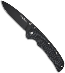 Harley Davidson 13175BK Venom Spring Assisted Knife G-10 (3.57" Black Plain)