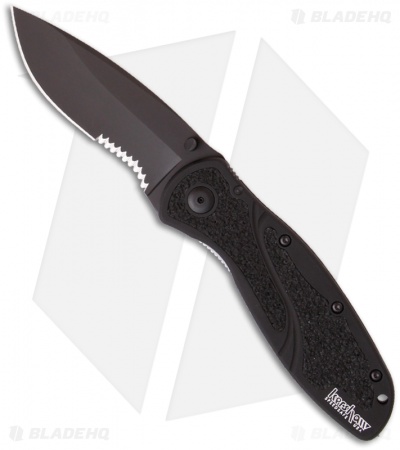 Kershaw Blur Spring Assisted Opening Knife (3.375" Black Serr) 1670GBBLKST