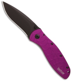 Kershaw Purple Web Blur Spring Assisted Knife (3.375" Black Plain) 1670SPPR