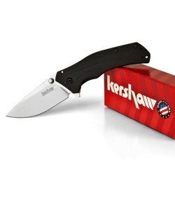 Kershaw Knockout Spring Assisted Knife (3.25" Stonewash Plain) 1870