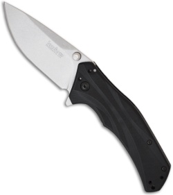 Kershaw Knockout Spring Assisted Knife (3.25" Stonewash Plain) 1870