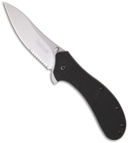 Kershaw Packrat Knife Spring Assisted (3.25" Bead Blast Serr) 1665ST