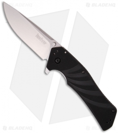 Kershaw Piston 1860 Assisted Opening Knife (3.5" Stonewash Plain)