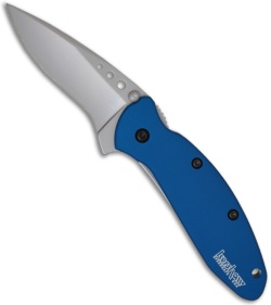 Kershaw Scallion Knife - Blue (2.25" Bead Blast Plain) 1620BL
