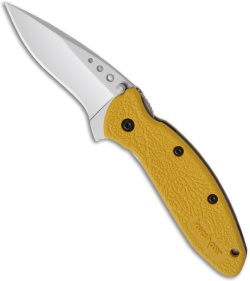 Kershaw Scallion Spring Assist Knife w/ Yellow GFN (2.25" Bead Plain) 1620YL