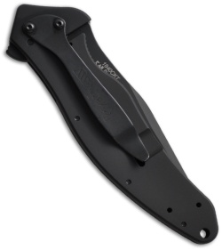 Kershaw Shallot Black Spring Assisted Knife (3.5" Black Serr) 1840CKTST