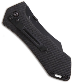 Meyerco Maxx-Q Mid-Size Knife Tactical Spring Assisted Opener (2.9" Black Plain)