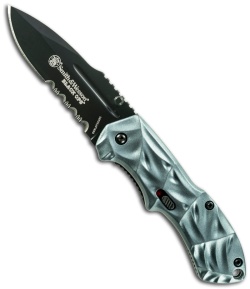 Smith & Wesson Small Black Ops SWBLOP3SMBS Drop Point Knife (2.5" Serr)