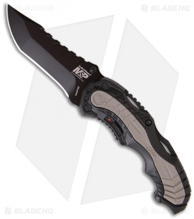 Smith & Wesson SWMP6B Black MAGIC Spring Assisted Knife (3.4" Black Plain)