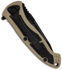 Smith & Wesson Tan Small Special Ops SPECBSD Spring Assisted Knife (2.5" Serr)