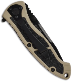 Smith & Wesson Tan Medium Special Ops SPECMBSD Spring Assisted Knife (3.2" Serr)