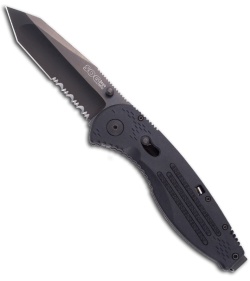 SOG Aegis Knife Spring Assisted Tanto (Black SER) AE-04