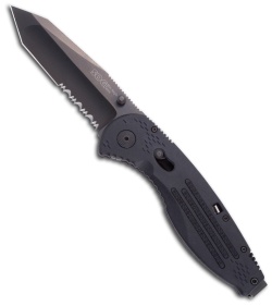 SOG Aegis Mini Tanto Assisted Opening Knife (3" Black Serr) AE-24