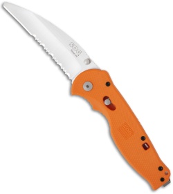 SOG Orange Flash II Rescue Assisted Opening Knife (3.5" Satin Serr) OFSA-6