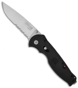 SOG Flash II Assisted Opening Knife Black Zytel (3.5" Satin Serr) FSA-98