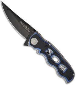 SOG Topo Meridian Spring Assisted Knife G-10 (3.25" Black Plain) M46T