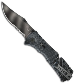  SOG Trident TigerStripe Assisted Opening Knife (3.75" Serr) TF-3