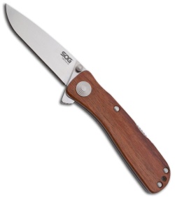 SOG Twitch II Wood Assisted Opening Knife (2.68" Satin Plain) TWI-17