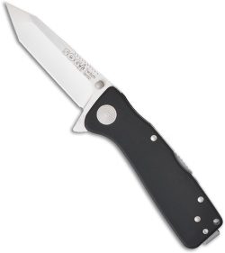 SOG Twitch XL Tanto Spring Assisted Knife Black (3.2" Satin Plain) TWI-221