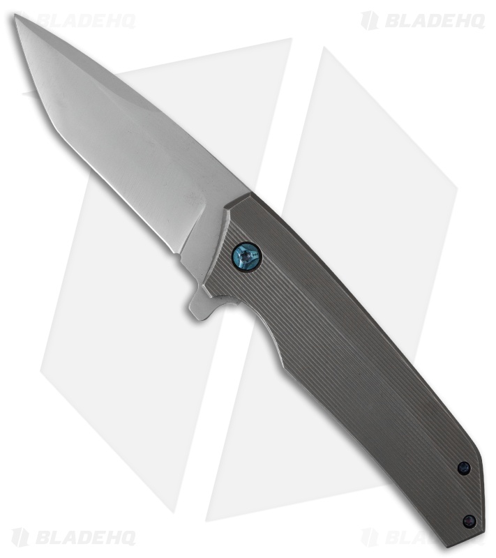 Venier Ronin Frame Lock Flipper Knife 3D Milled Titanium (3.3