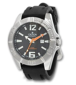 Croton Men's Aquamatic Miyota Watch (Black/Orange) CA301170BSOR