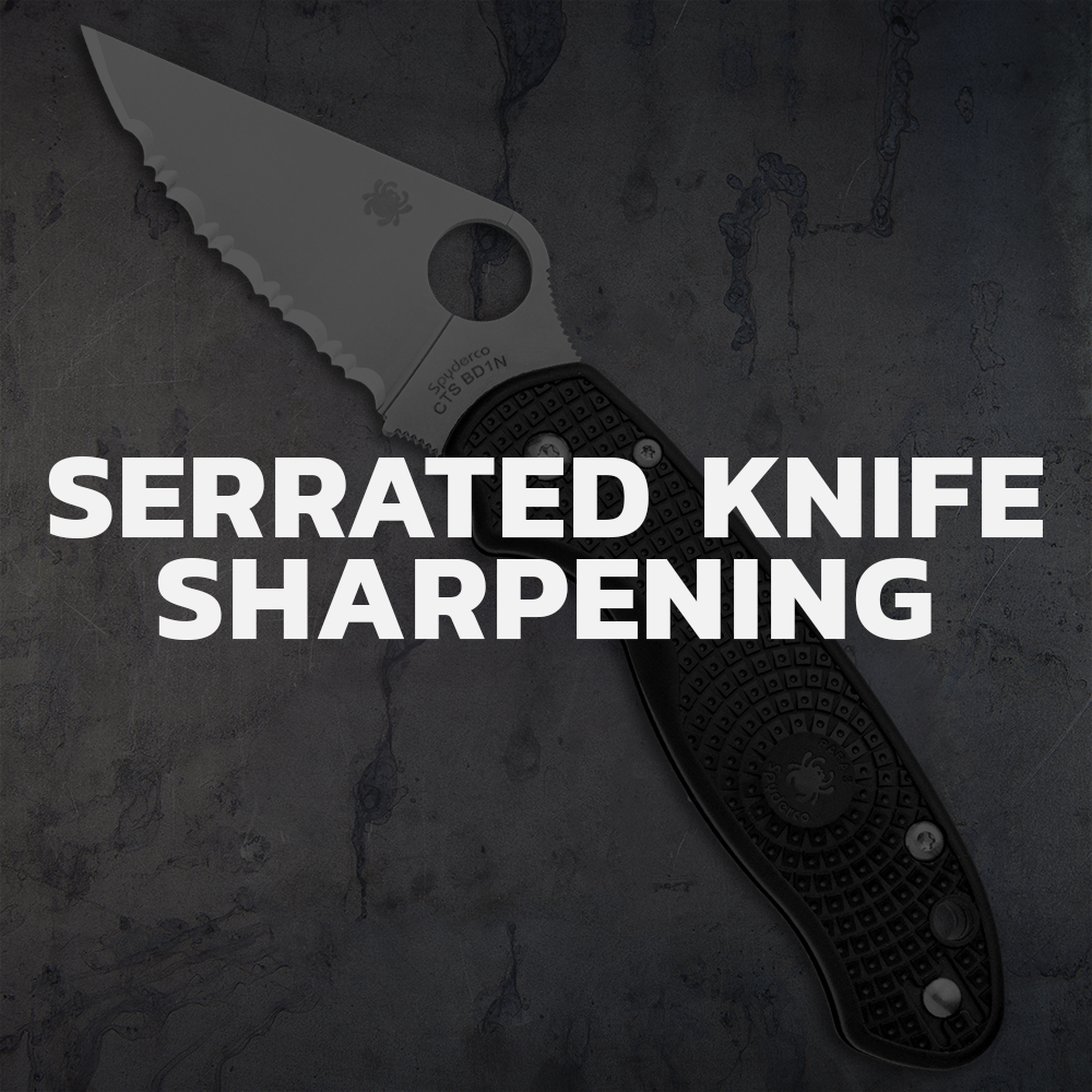 Sharpening serrated blades