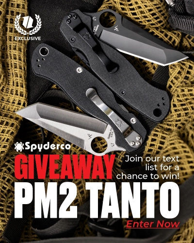 Spyderco Paramilitary 2 Tanto SMS Giveaway