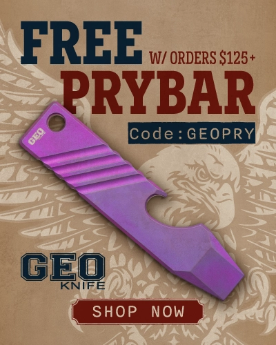 FREE GEO Knife Titanium Pry Bar W/ Orders $125+