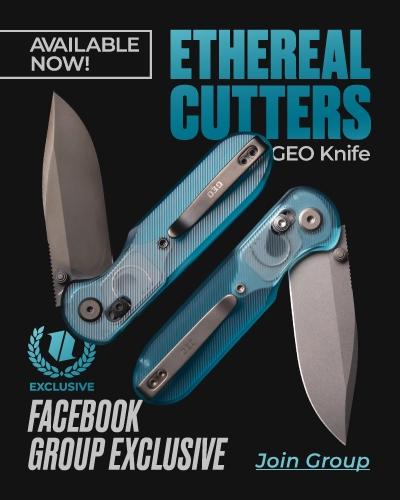 GEO knife Blue Ethereal Cutter Facebook Group Drop