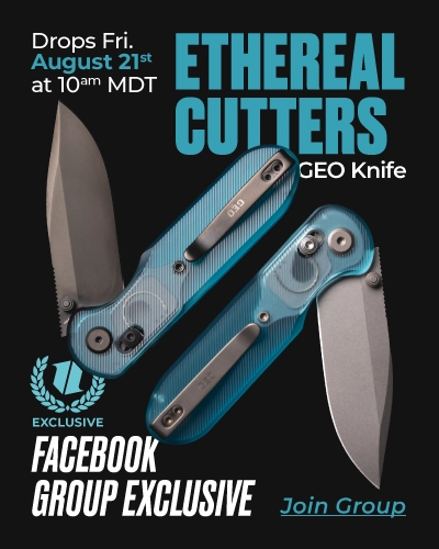 GEO knife Blue Ethereal Cutter Facebook Group Drop