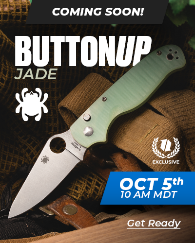 Spyderco Buttonup Jade G-10 BHQ Exclusive