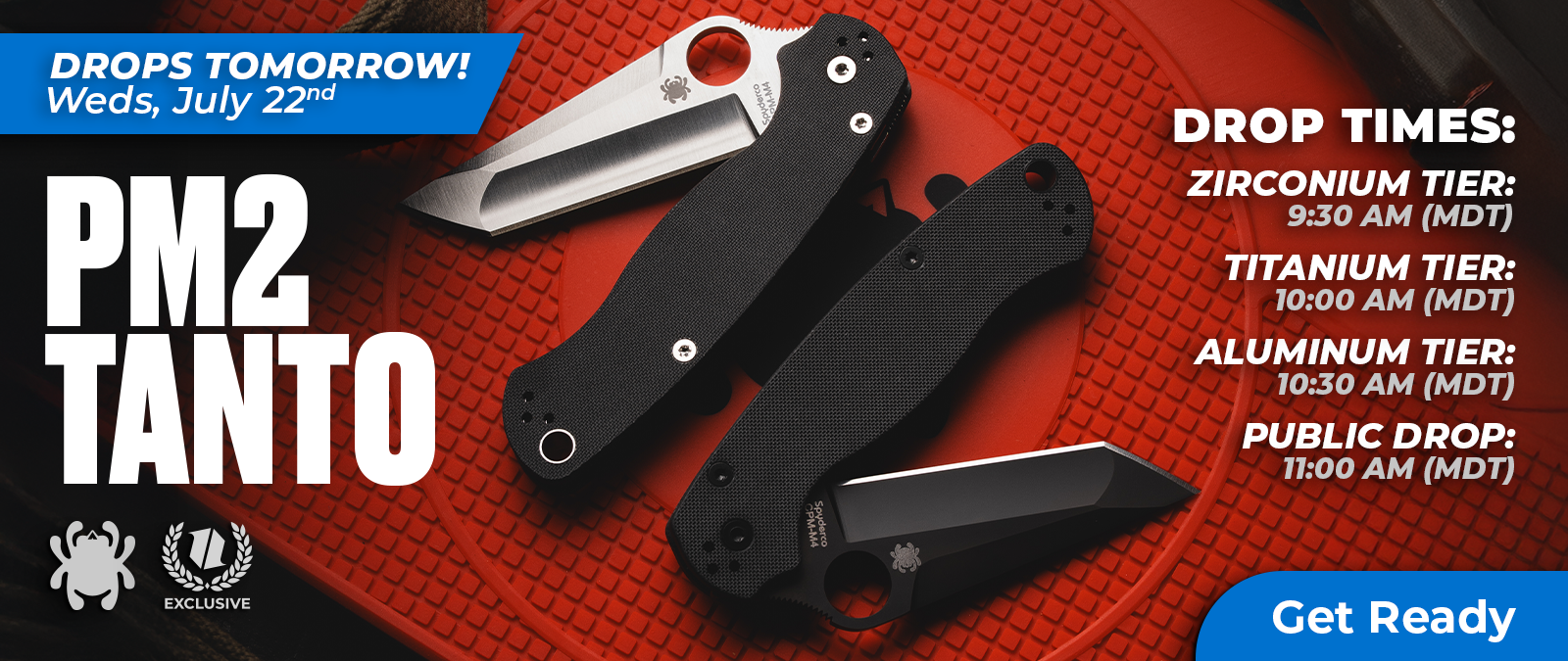 Spyderco PM2 Tanto Drops Tomorrow!