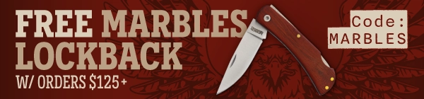 Free Marbles Lockback w/ orders over $125 when you use the code 'MARBLES' at checkout