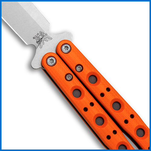 Orange Benchmade butterfly knife
