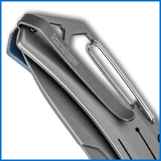 Knife carabiner clip