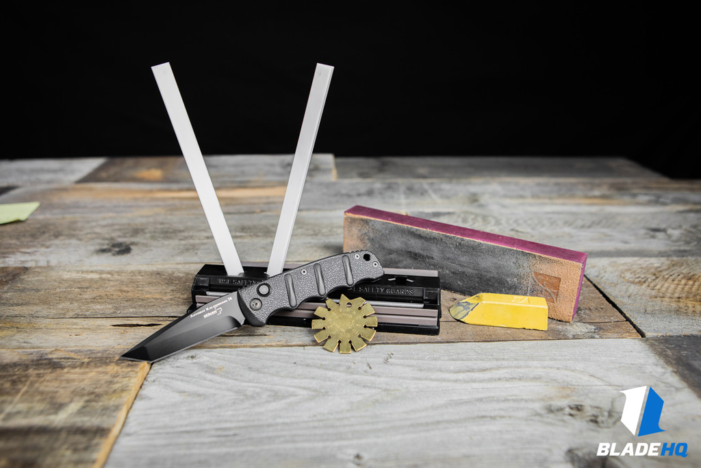 Supplies to sharpen a tanto knife