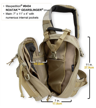 Maxpedition Malaga Gearslinger Black Bag - Blade HQ