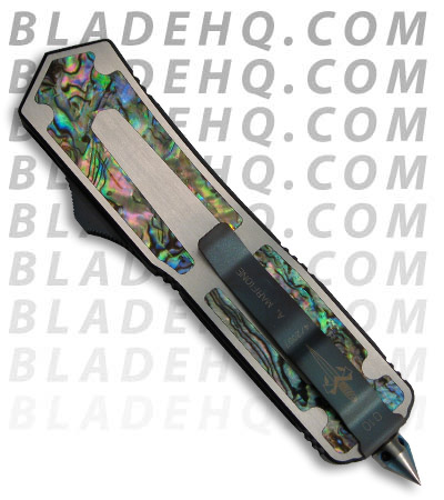 Microtech Custom Scarab D/A OTF Knife Abalone (Mirror Double Edge)
