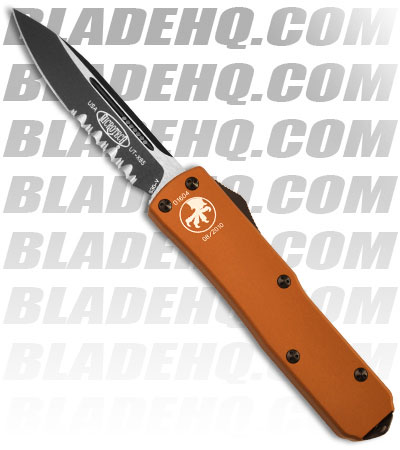 Microtech Orange UTX-85 D/A OTF Automatic Knife (Two-Tone SER) 125-2OR