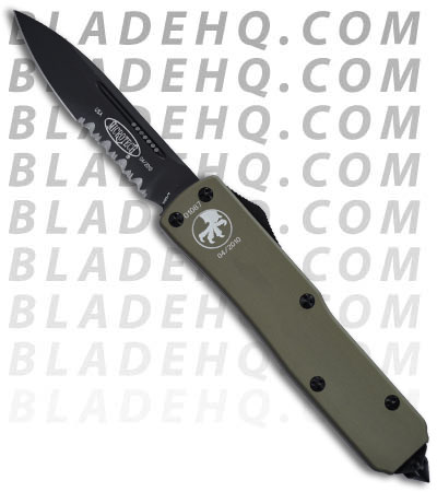 Microtech Olive UTX-85 D/A OTF Automatic Knife (Black SER) 125-2OD