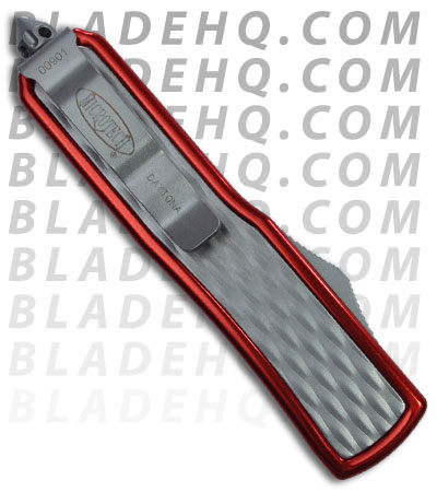 Microtech Red Daytona D/A OTF Knife (Satin PLN) 146-19R