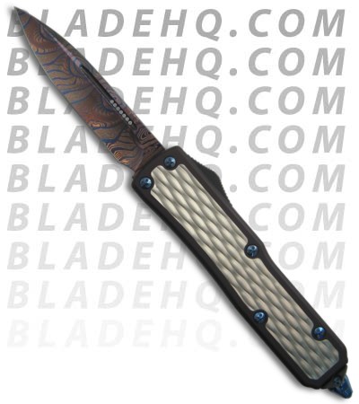 Microtech Custom Daytona D/A OTF Knife (Blued Damascus)