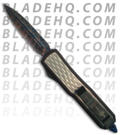 Microtech Custom Daytona DE D/A OTF Knife (Blued Damascus) #2