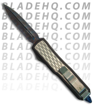 Microtech Custom Daytona DE D/A OTF Knife (Blued Damascus)